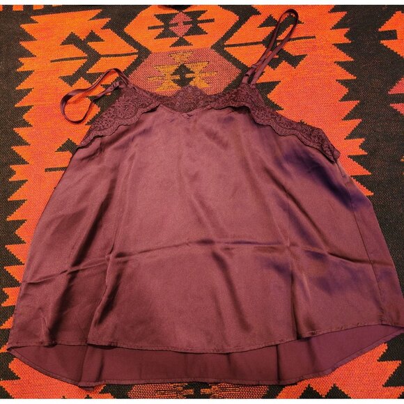 NEW Sophie Burgundy Satin Stretch Lace Trim Cami Winter Bloom By Torrid 1X - Picture 11 of 11